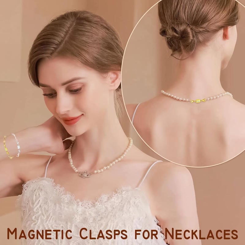 OHINGLT Magnetic Necklace Clasps and Closures with Double Lobster, Extra Strong Bracelet & Necklace Extender for Women, Magnet Jewelry Clasp Converter for Seniors - Image 5